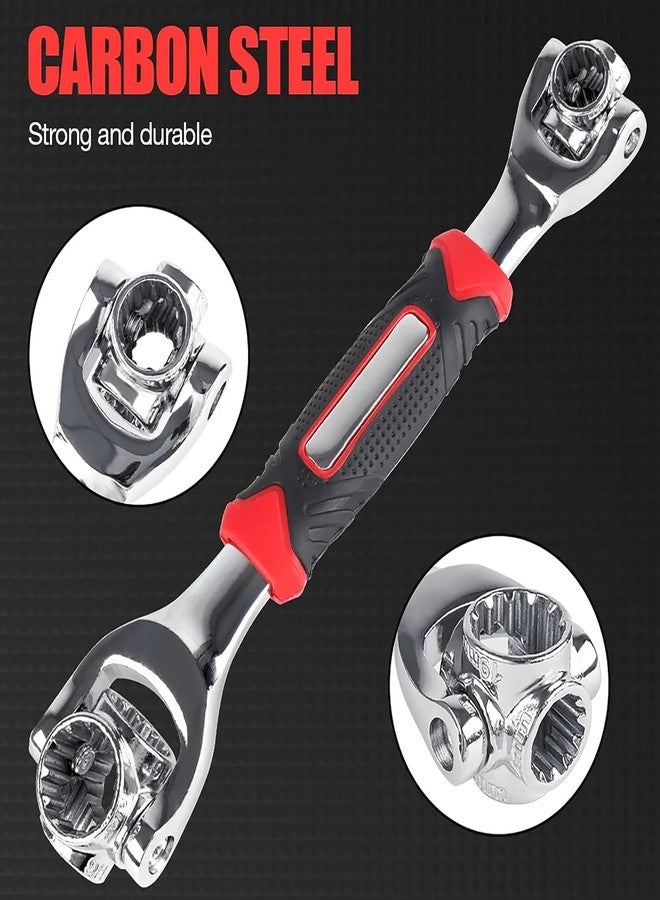 Orbica Tiger wrench 48 in 1 Swivel Head Multi Tool Spanne Tools Socket Works with Spline Bolts Multifunction PassTorx 360 Degree 6-Point Universal Furniture Car Repair, Hex end - Image 3